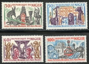 Niger Scott 168-71 MVFNHOG - 1966 Intl. Negro Arts Festival, Dakar - SCV $4.00