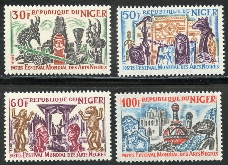 Niger Scott 168-71 MVFNHOG - 1966 Intl. Negro Arts Festival, Dakar - SCV $4.00