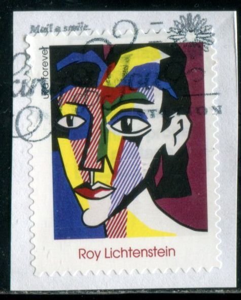 5796 US (63c) Roy Lichtenstein SA, used on paper