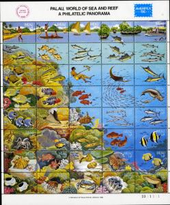 PALAU 103 MNH S/S SCV $37.50 BIN $22.50 MARINE LIFE