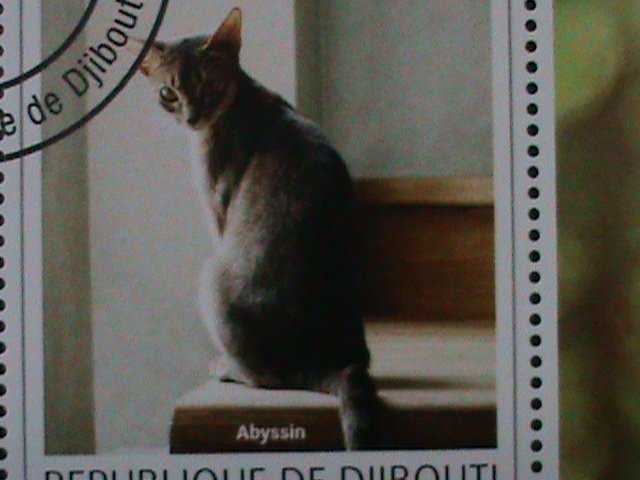 ​DJIBOUTI 2018-SC#1540- WORLD FAMOUS LOVELY CATS CTO SHEET VF LAST ONE