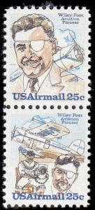 Scott C96a Wiley Post Pair MNH 