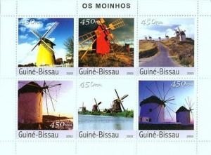 GUINEA BISSAU 2003 SHEET WINDMILLS