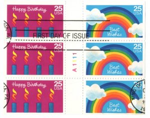 United States-SC #2395-2396 - USED BLOCK OF 6 - 1988 - USA303