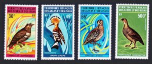 Afar and Issa Sandgrouse Hoopoe Snipe Francolin Birds 4v 1972 MNH