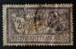 France 126, 1900 Liberty and Peace, Cat. value - $75.00, tear