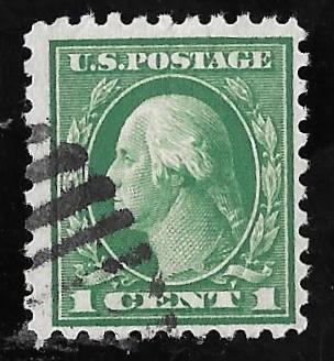 462 1 cent Super Fancy Cancel Washington, Green Stamp used F