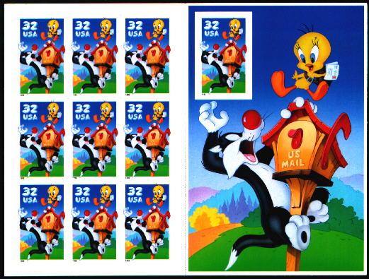 USA 1998 SYLVESTER AND TWEETY , MNH sheet # 3204