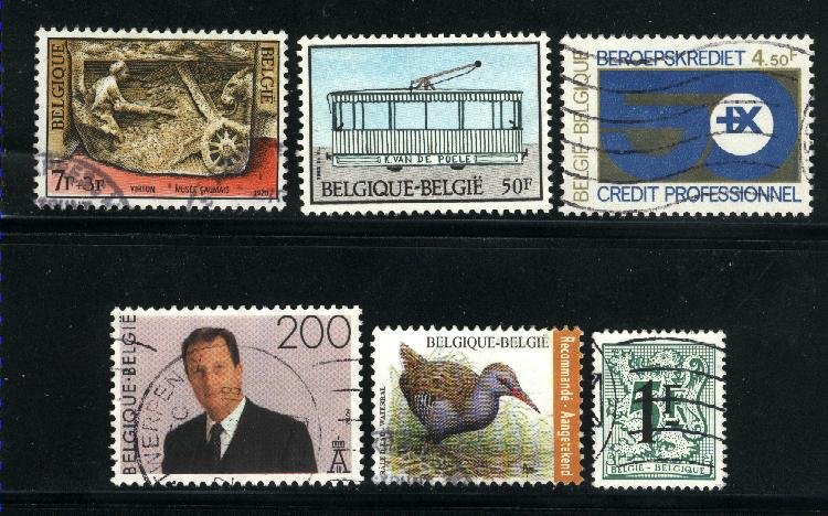 Belgium #1034,1137,1535,B857,+2   Used   PD