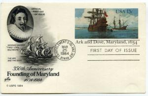 UX101 Ark and Dove, Maryland, 1634, ArtCraft, FDC