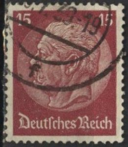 Germany 423 (used) 15pf Hindenburg, maroon (1934)