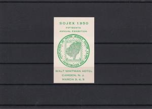 Ass. of South Jersey Stamp Clubs 1950 15th Exh Mint Never Hinged Stamp ref 22628