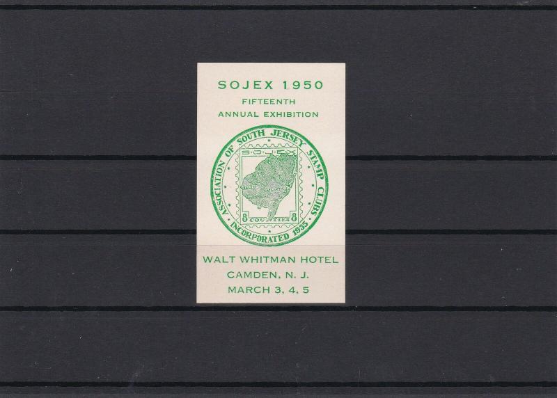 Ass. of South Jersey Stamp Clubs 1950 15th Exh Mint Never Hinged Stamp ref 22628