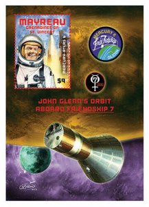 Mayreau 2013 - John Glenn's Orbit Aboard Friendship 7 - Souvenir Sheet - MNH