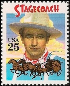 US 2448 Classic Films StageCoach 25c single MNH 1990