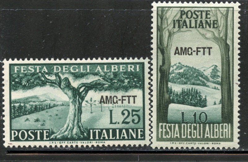 Trieste # 136-7, Mint Hinge Remain.