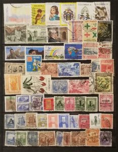 COLOMBIA All Different Stamp Lot Used T3788