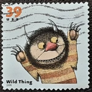 US Scott # 3991; used 39c Wild Thing from 2006; XF centering; off paper