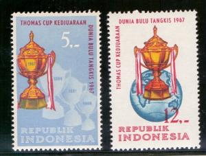 Indonesia 1967  MNH badminton complete  