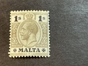 MALTA # 59a-MINT/HINGED----BLACK & OLIVE GREEN----1914-21