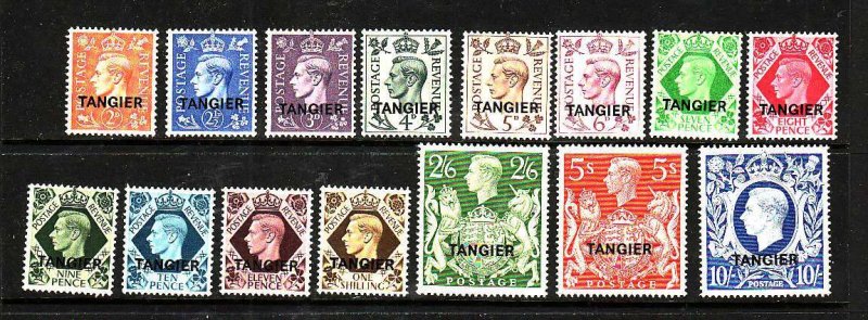 Great Britain Tangier-Sc#531-45-unused hinged  set-KGVI-1949-