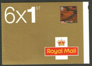 PM14 2004 British Journey - Wales 6 x 1st Self Adhesive Booklet - No Cylinder 