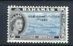 BAHAMAS; 1964 early QEII Constitution issue fine Mint hinged 6d. value