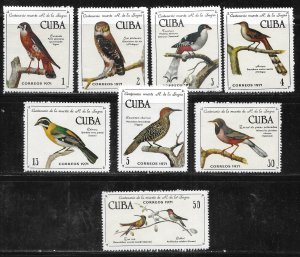 Cuba 1659-1666 Birds set MNH Scott c.v. $11.80