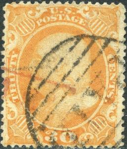 #38 VF+ USED BLACK GRID CANCEL PAID 1860 CV $480.00 BP0333 DG