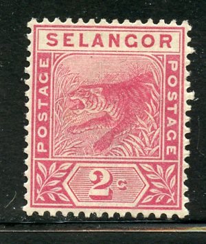 Selangor # 25, Mint Hinge Remain. CV $ 4.00