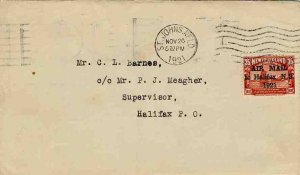 Newfoundland #C3, 1921 35c red, used on cover sent from St. Johns to Halifax,...