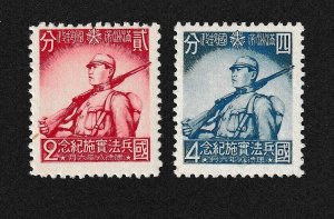 EDSROOM-14505 Manchukuo 138-39 MNH 1941 Complete Military Draft