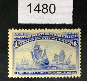 US #233 MINT OG NH $150 LOT #1480
