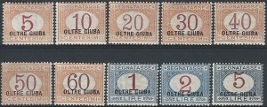 1925 Oltre Giuba segnatasse 10v. MNH Sassone n. 1/10