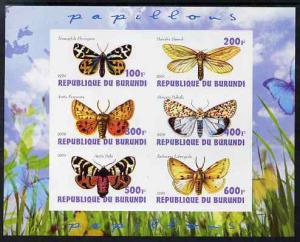 Burundi 2009 Butterflies #2 imperf sheetlet containing 6 ...