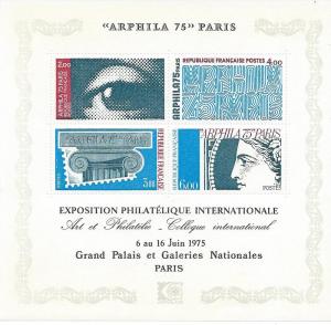 France #1429 ARPHILA 75 Intl Philatelic Expo S/S (MNH) CV$7.50