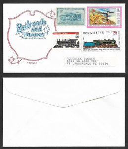 SMI) RAILROADS AND TRAINS ENVELOPE WITH STAMPS FROM THREE DIFFERENT COUNTRIES