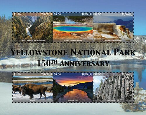 2021/05- TUVALU - YELLOWSTONE PARK 150TH       6V    MNH **