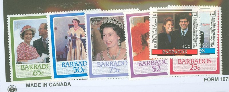 Barbados #675-79/687-88  Single (Complete Set)