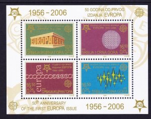 Serbia 289a (286-89) MNH 2005 50th Anniversary of the 1st EUROPA Issue Souv Sht