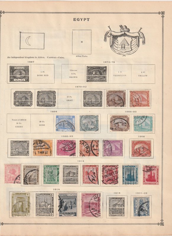 Egypt Collection - 6 Scans, All the stamps are in the scans.