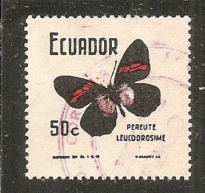 Ecuador   Scott  801  Butterfly   Used