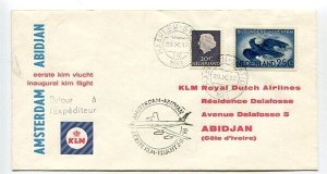D21610 KLM Amsterdam - Abidjan Ivory Coast 1963 FFC Netherlands