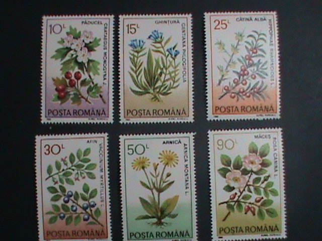 ​ROMANIA-1993-SC#3804-9 MEDICINAL PLANTS & FLOWERS -MNH  SET VERY FINE