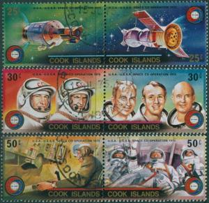 Cook Islands 1975 SG518-523 Apollo Soyuz set FU