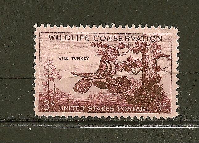 USA 1077 Wild Turkey Mint Hinged