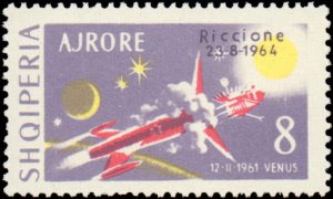 Albania #C73-C74, Complete Set(2), 1964, Space, Never Hinged, #C74 has stain ...