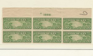 US Scott #C9 Plate Block Fine/Very Fine MNG Cat. Value $70.00              #582 