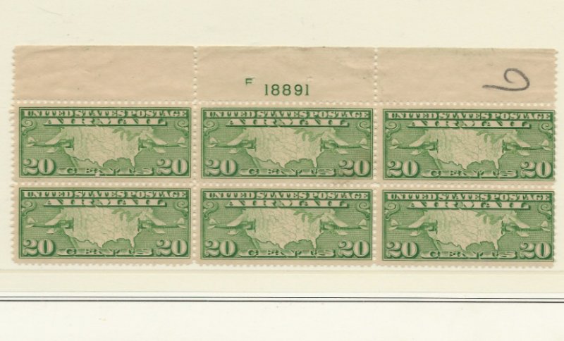 US Scott #C9 Plate Block Fine/Very Fine MNG Cat. Value $70.00              #582 