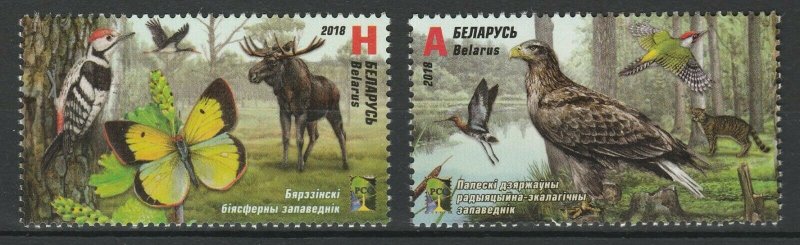 Belarus 2018 Fauna Animals, Birds 2 MNH stamps